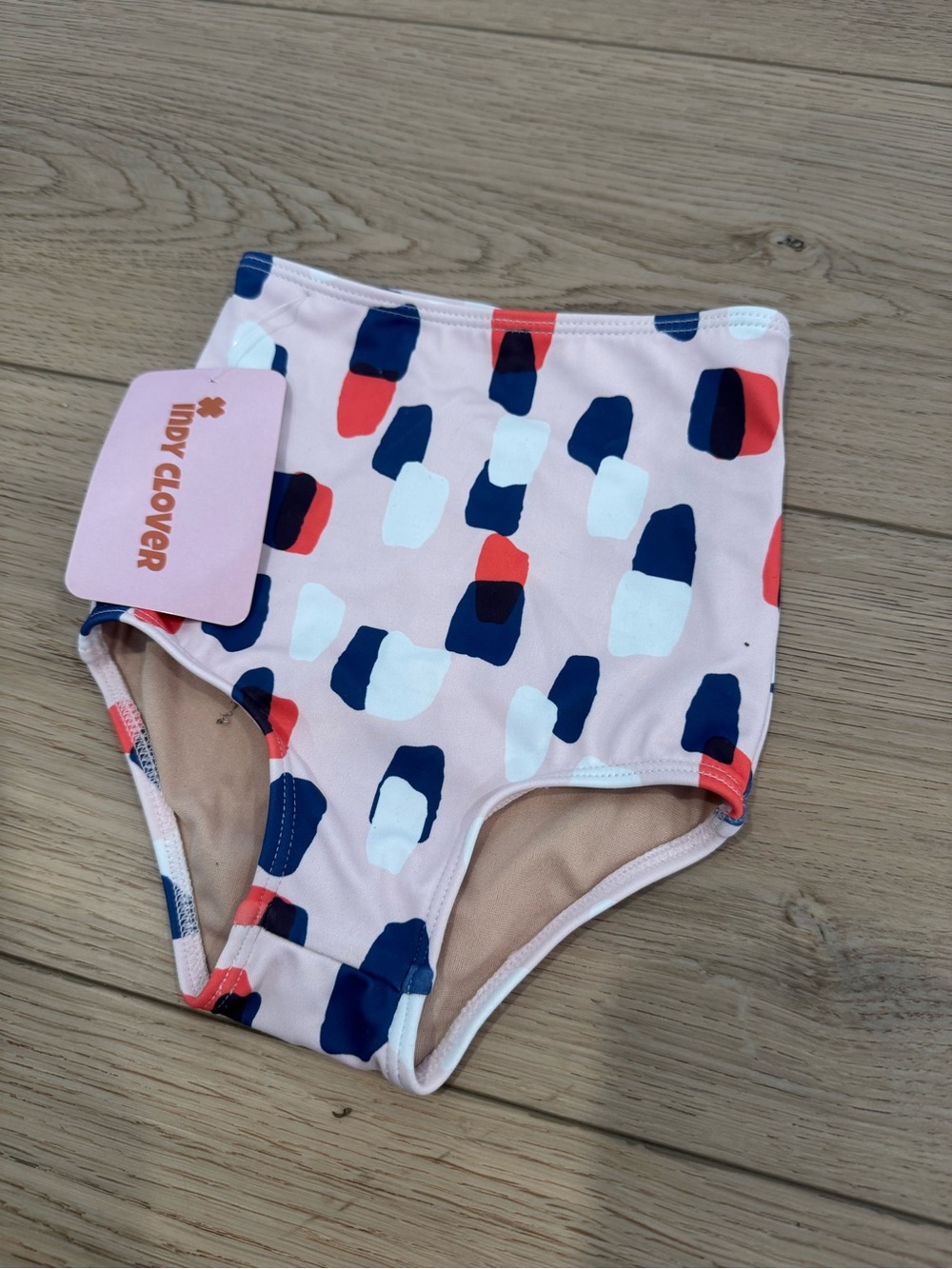Kortni jeane High-Waist Girls Swim Bottoms - Abstract Dots